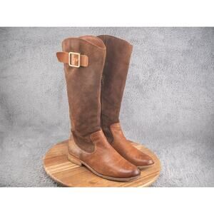 Kork Ease Rue Tall MOTO Boot‎ Brown Leather Suede Knee High Riding Sz 7.5 M
